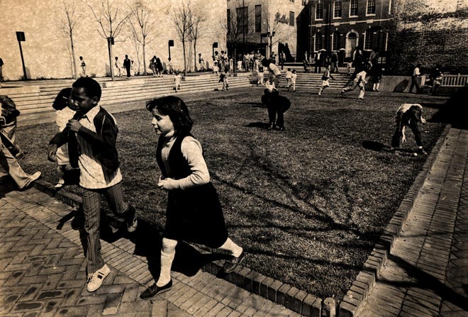Children run for an Easter egg hunt in this undated photo from The News Journal archives.