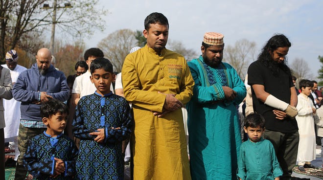 Between 8,000-10,000 people were expected to mark the end of Ramadan on Wednesday April 10, 2024 by celebrating Eid al-Fitr at the Delaware Saengerbund in Ogletown.